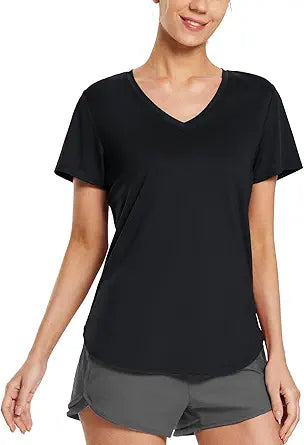 BALEAF Women's Short Sleeve Running Workout Shirts for Comfort