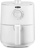 3 Qt Manual Air Fryer Oven Matte White - Compact 5-in-1 Cooker