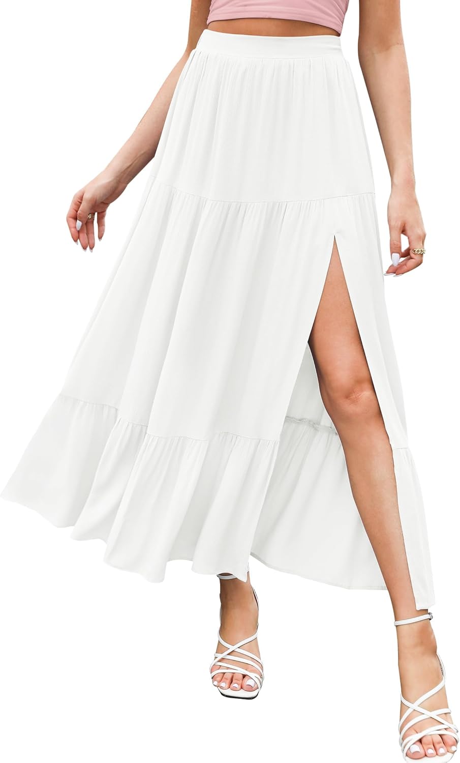 Flowy Boho Maxi Skirt with Pockets for Summer Style