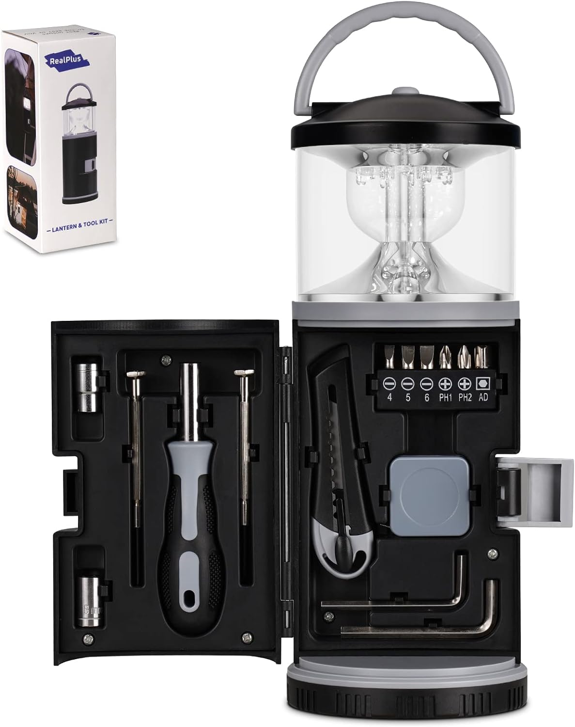 RealPlus LED Lantern & Tool Kit: Ultimate Fishing Gift