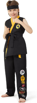 Karate Costume for Kids Sleeveless Gi with Belt & Headband - Cobra