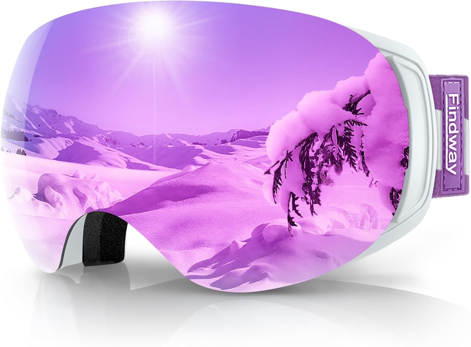 findway Ski Goggles OTG for All Ages with Interchangeable Lenses