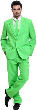 Men's Party Suit Solid Color Prom Suit for Themed Party Events - Bold