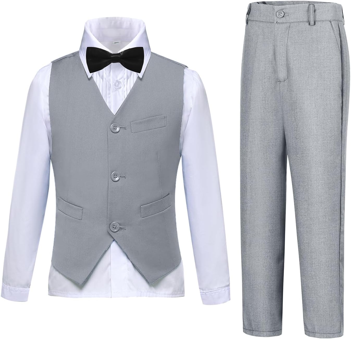 Boys Suits Slim Fit 4 Piece Formal Dresswear Set for Kids