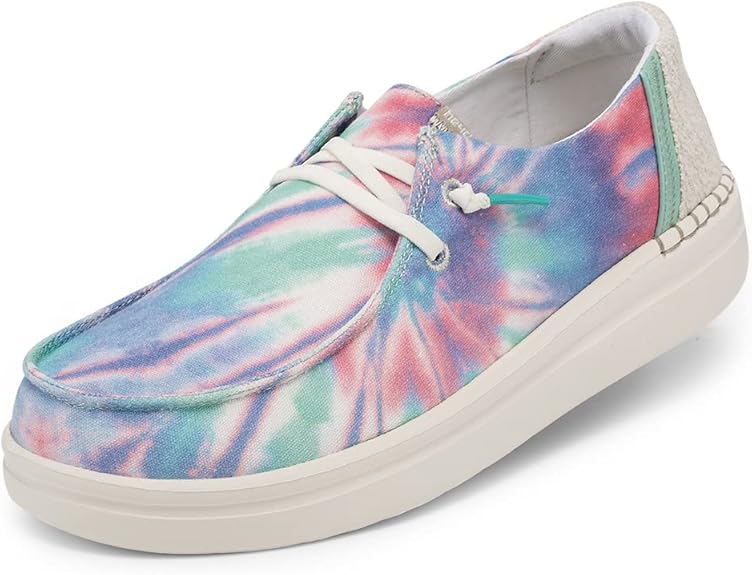 Hey Dude Women's Wendy Rise Peacock Comfortable Lace Up Loafers