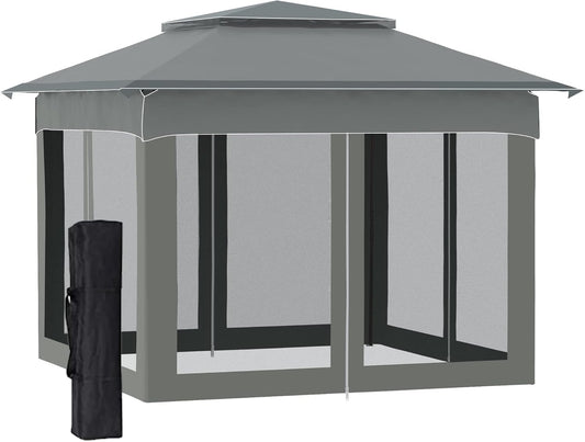 Outsunny 11x11 Pop Up Canopy - 114sqft of Instant Shade