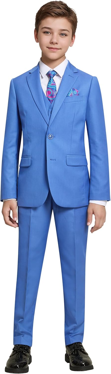 Boys Suit Set Modern Fit Adjustable Waist for All Occasions