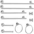Cilee 10 Piece Brushed Nickel Bathroom Hardware Set for Modern Homes