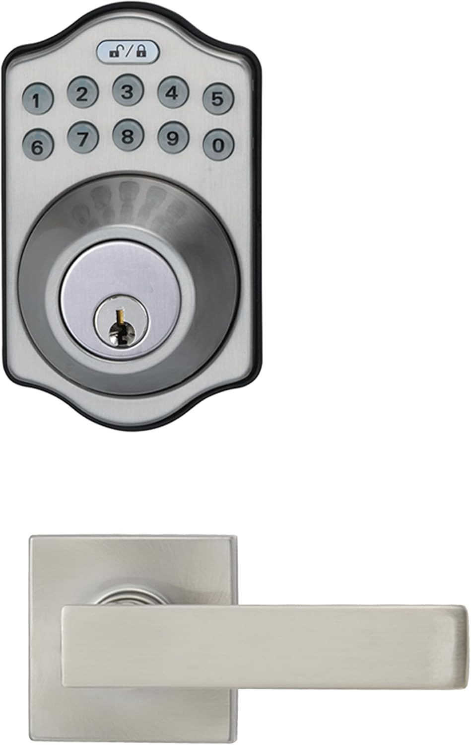 Keyless Entry Door Lock Deadbolt with Handle Set for Security