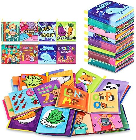 Waterproof Baby Bath Books for Early Education - Pack of 8
