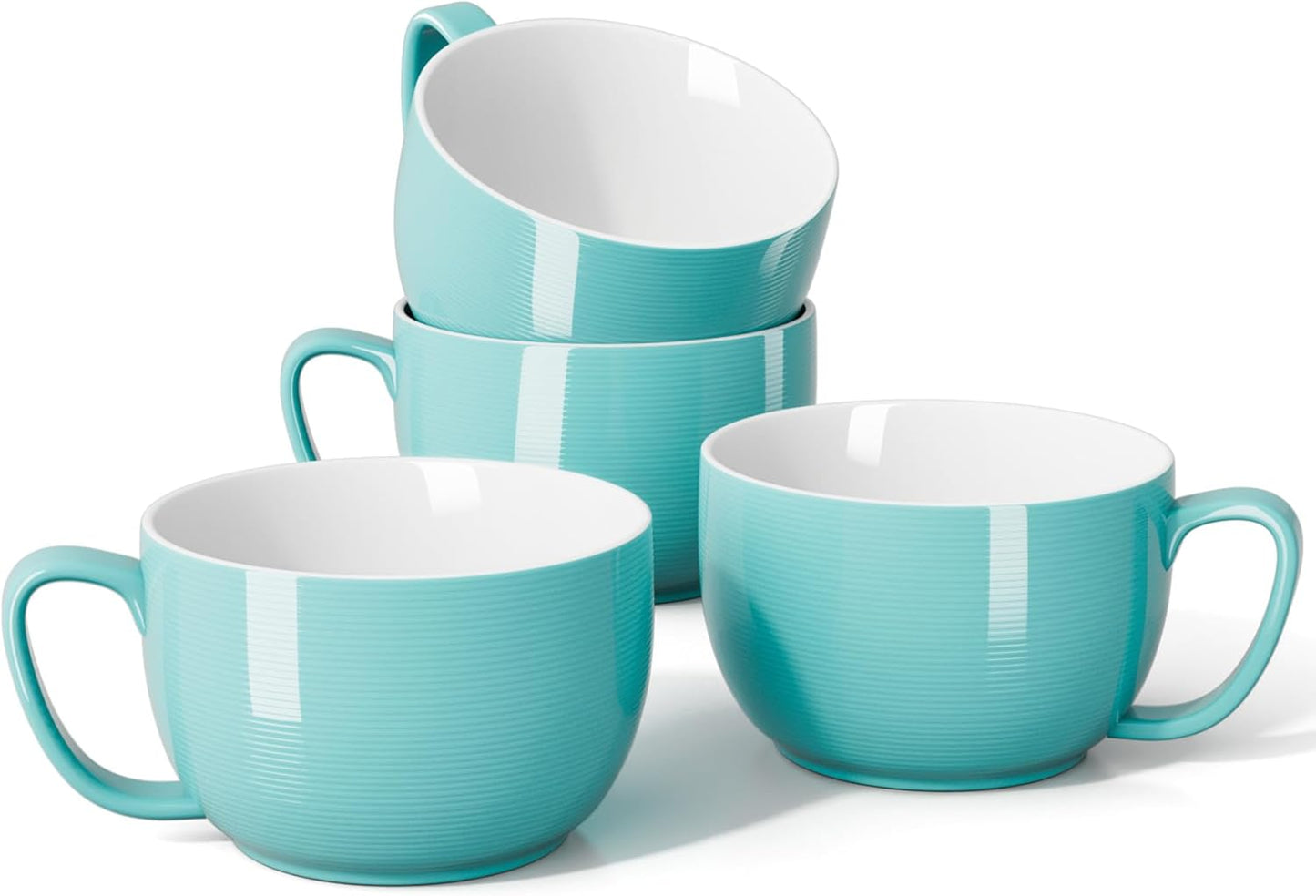 Teocera 24 oz Soup Bowls with Handles for Coffee and Stew