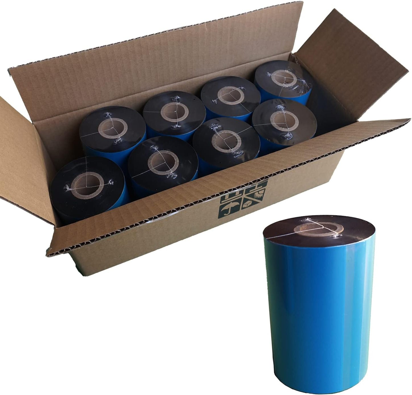 Premium Resin Enhanced Wax Ribbon for Barcode Thermal Printers