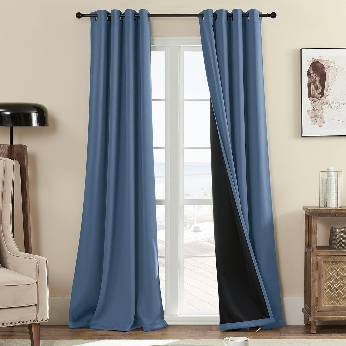 Rutterllow 100% Blackout Curtains for Total Privacy and Comfort