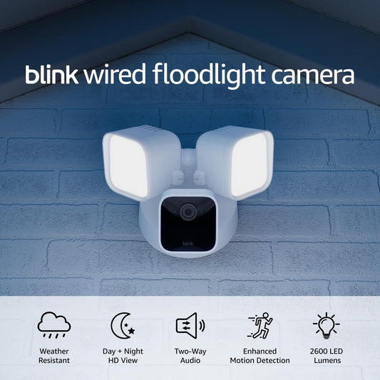 Blink Floodlight Camera - Enhanced Security with 2600 Lumens