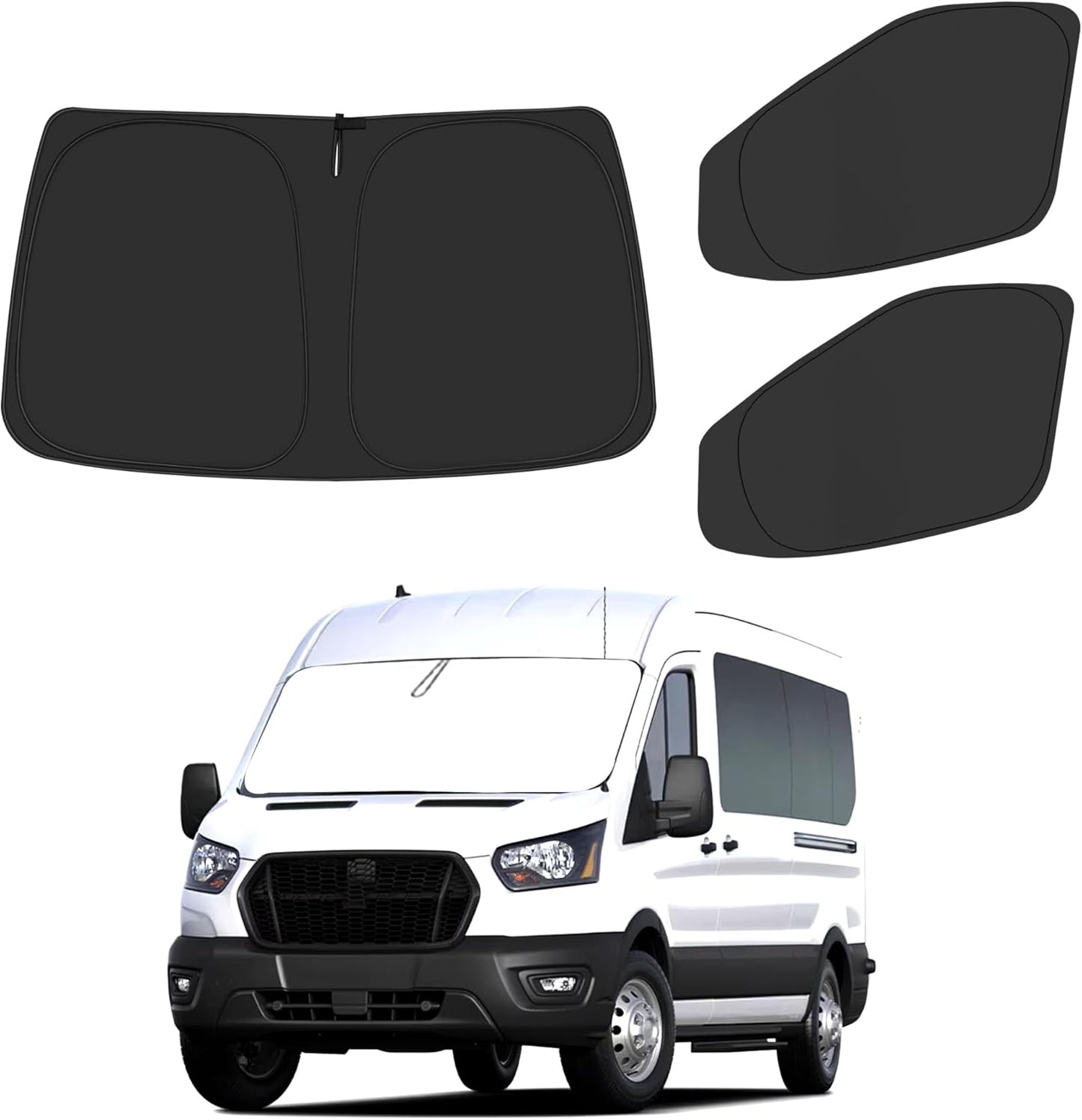 Front Windshield & Side Window Sun Shade for Fo-rd Transit Vans