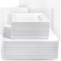 Clear Disposable Plastic Plates Set - 100 Heavy Duty Plates