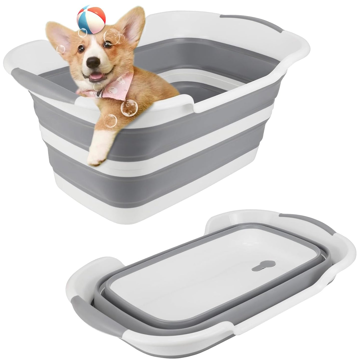 Multi-Functional Collapsible Dog Bathtub for Small Pets