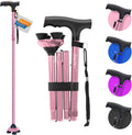BigAlex Folding Walking Cane for Elderly - Pivoting Quad Base