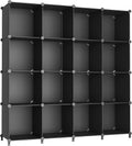 Cube Storage Organizer 16-Cube Closet Shelves - Modular DIY Storage