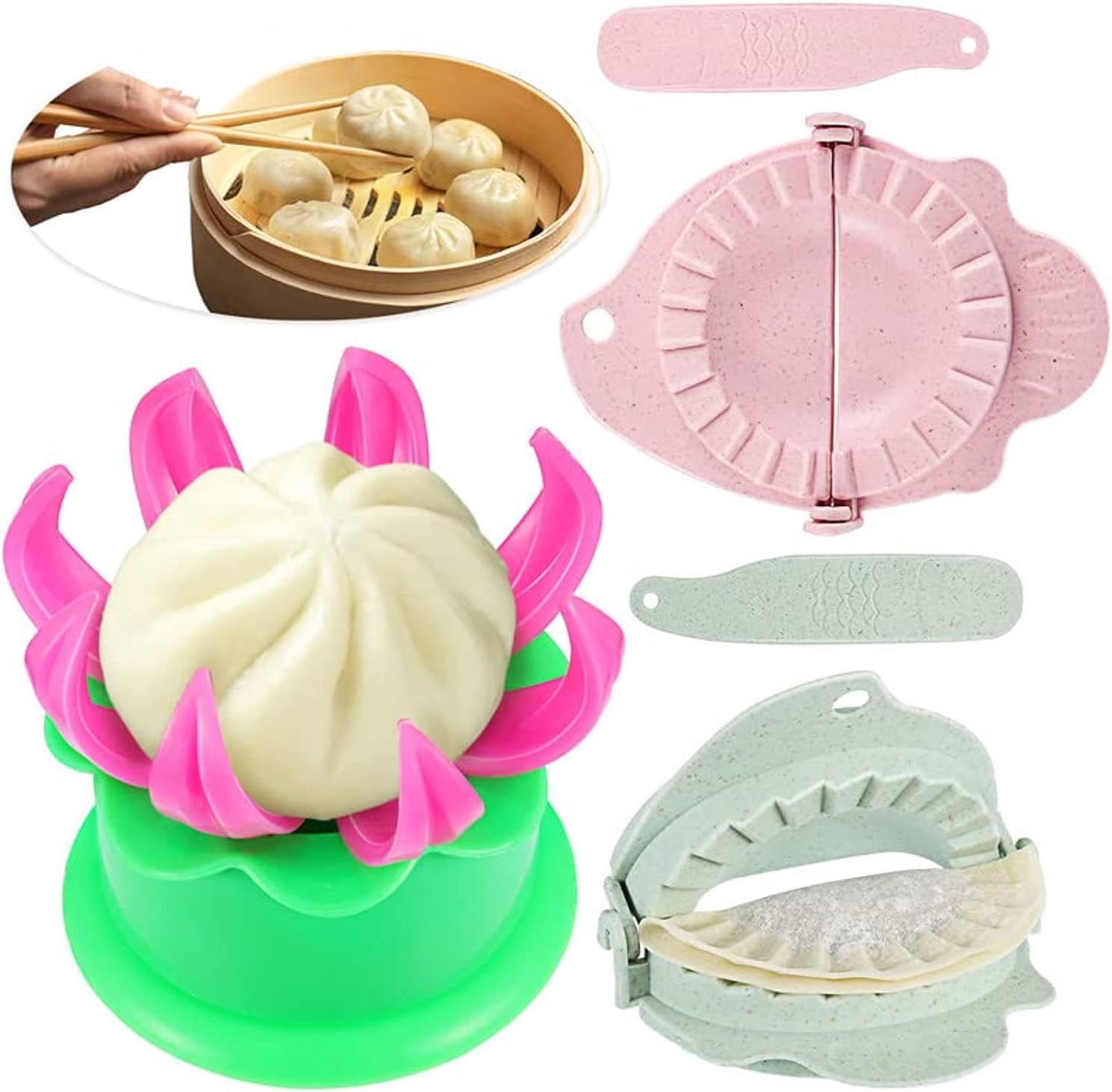 5-Piece Bun Maker Set: Easy Dumpling & Bun Making for Kids!