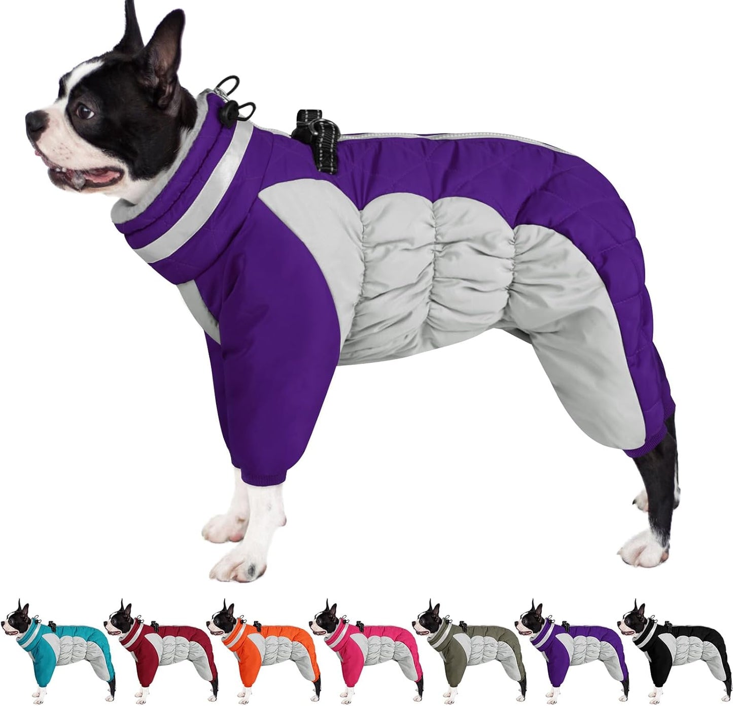 AOFITEE Small Dog Coat: Warm Winter Jacket with Harness Built-in