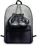 Boxing Glove Print School Backpack Boys Cool Laptop Bookbag - Durable