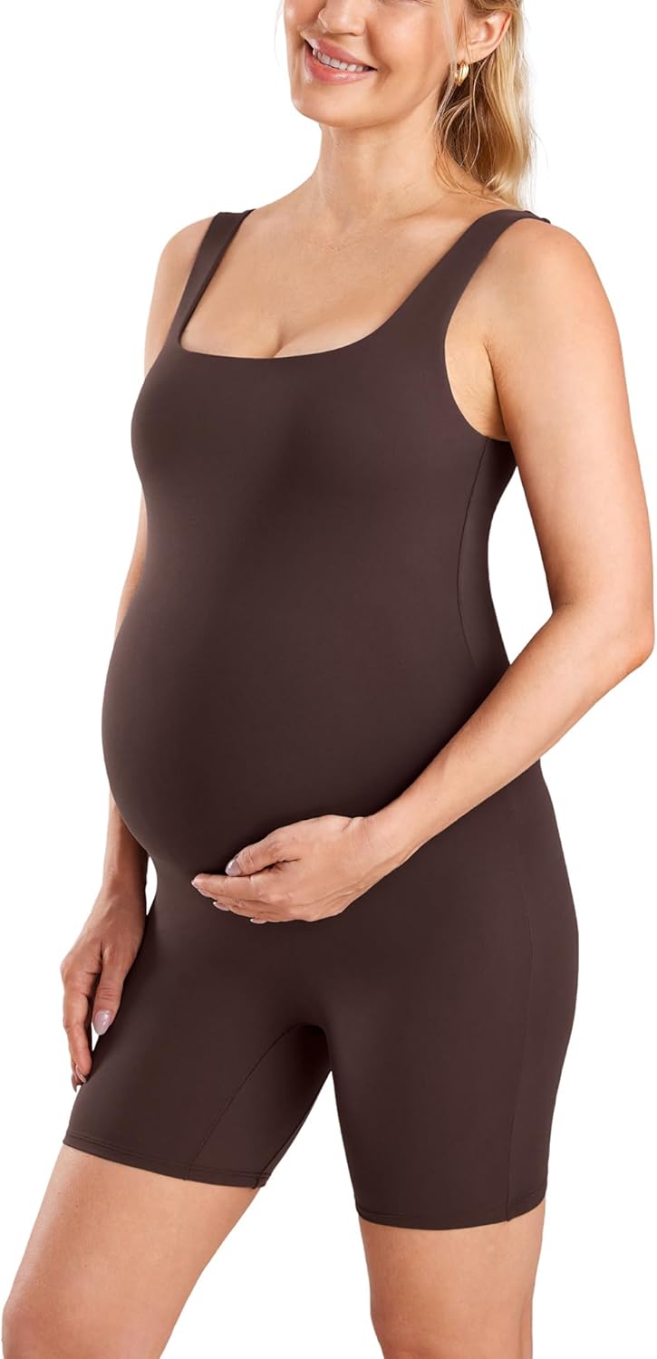 Maternity Bodysuit Sleeveless Jumpsuit for Pregnancy Comfort