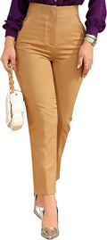 Womens Straight Leg Pants 2025 High Waisted Stretchy - Office Ready