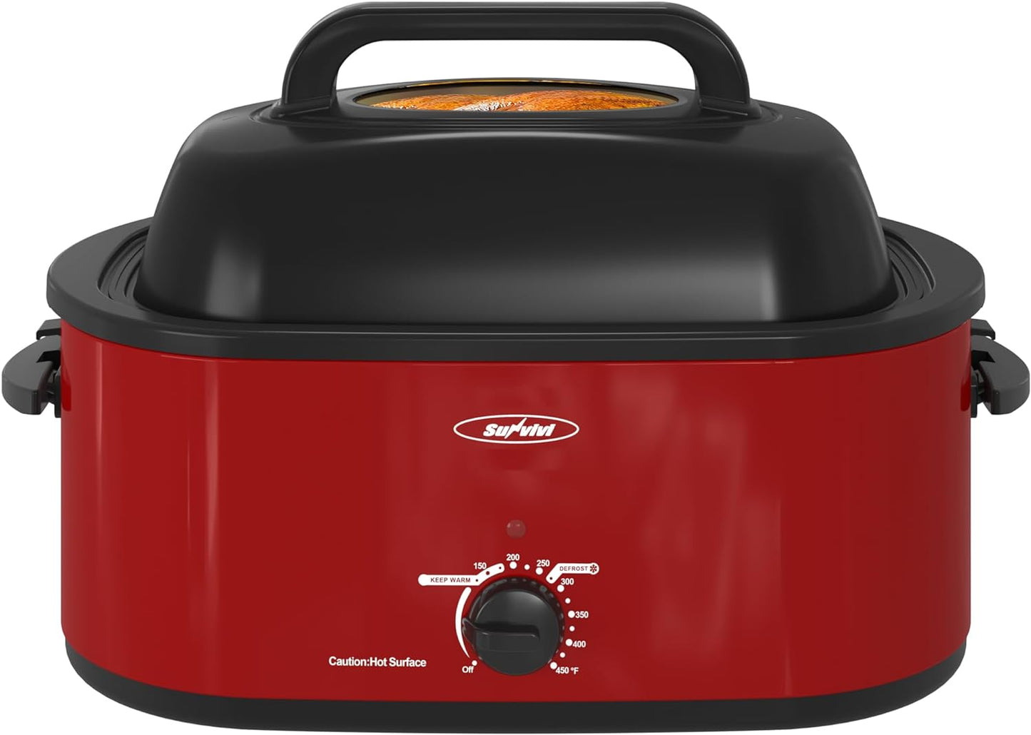 Versatile Electric Roaster Oven with Viewing Lid and Rack