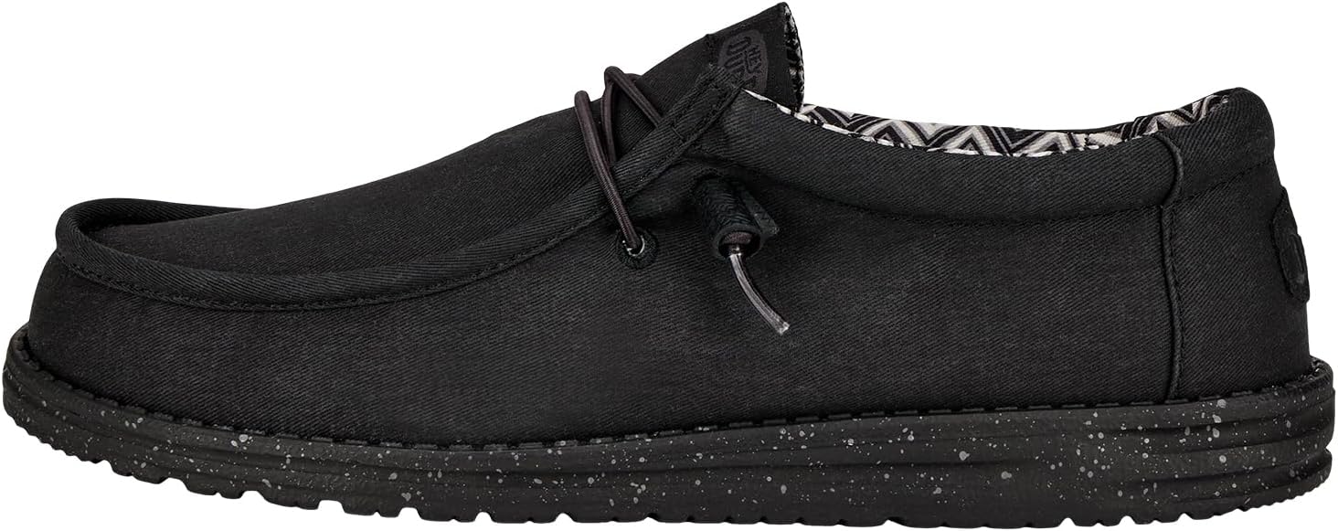 HEYDUDE Mens Wally Stretch Canvas Loafers for Everyday Comfort