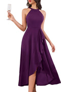 Dressystar Halter Split Hem Party Dress - Elegant Long Formal Maxi