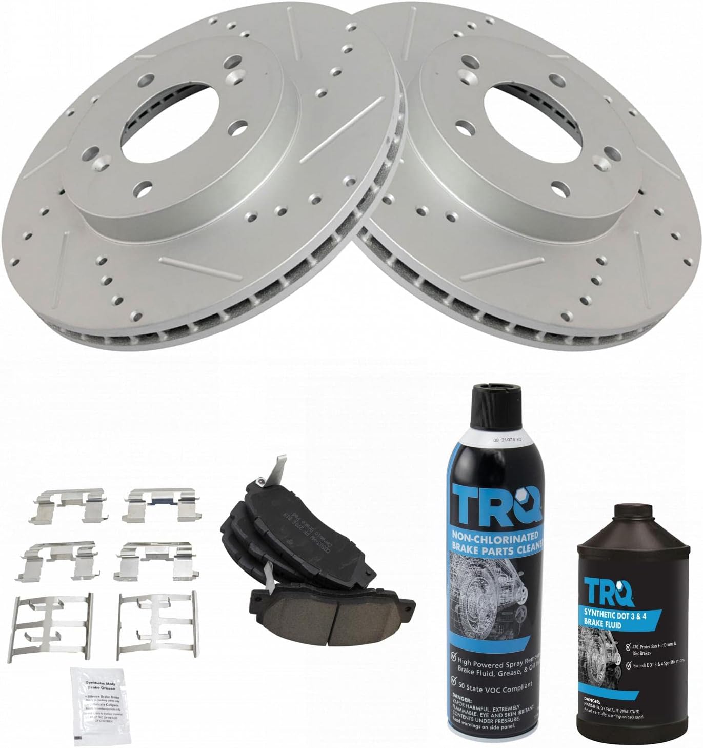 TRQ Front Brake Pad & Rotor Kit for 97-01 CR-V Integra & More