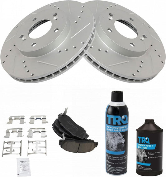 TRQ Front Brake Pad & Rotor Kit for 97-01 CR-V Integra & More