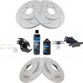TRQ Ceramic Front & Rear Brake Pad and Rotor Kit for 2005-2008 Escape