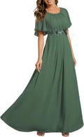 Elegant Ever-Pretty Women's Chiffon A Line Evening Dress