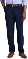 Haggar Iron Free Premium Khaki Classic Fit Pleat Front Pant opening
