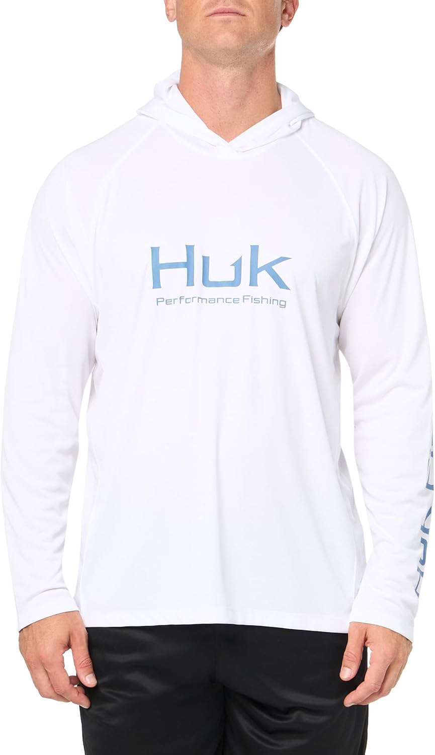 HUK Mens Pursuit Vented Long Sleeve Hoodie for Fishing Comfort