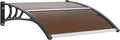 40 in x 40 in UPF 50+ Polycarbonate Window Door Awning Canopy - Modern