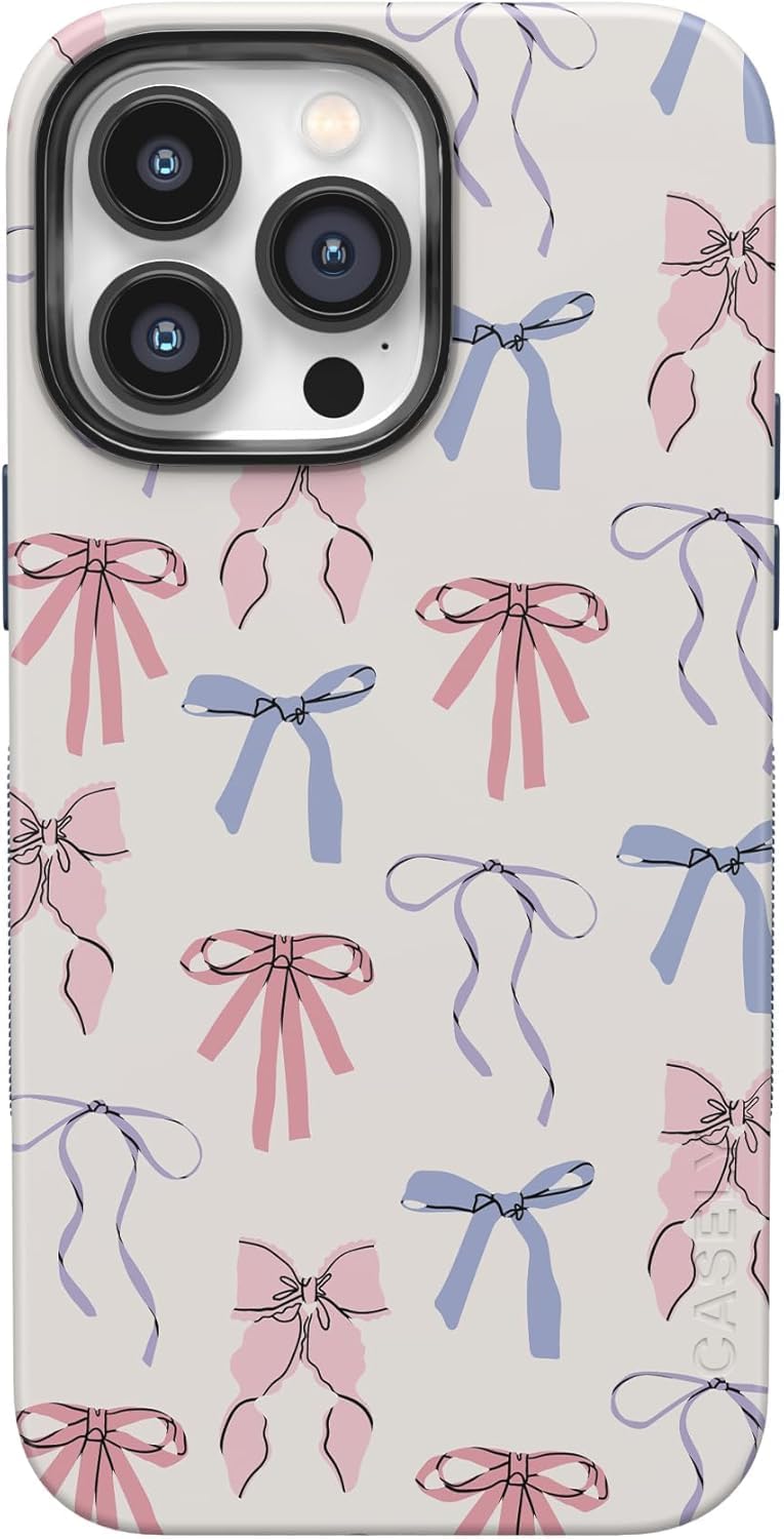 Casely iPhone 14 Pro Max Case with Pastel Bows Design