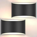 Modern LED Wall Sconces Set of 2 - Warm 3000K Up and Down Lighting