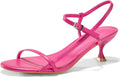 Coutgo Womens Strappy Heeled Sandals Kitten Low Heel Open Toe Ankle