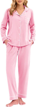 Cozy Cotton Pajama Set for Women by LUBOT - Soft Button-Down Style
