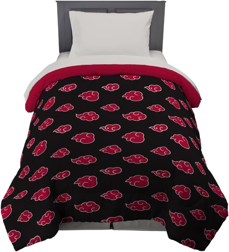 Naruto Anime Akatsuki Pattern Bedding Soft Microfiber Comforter