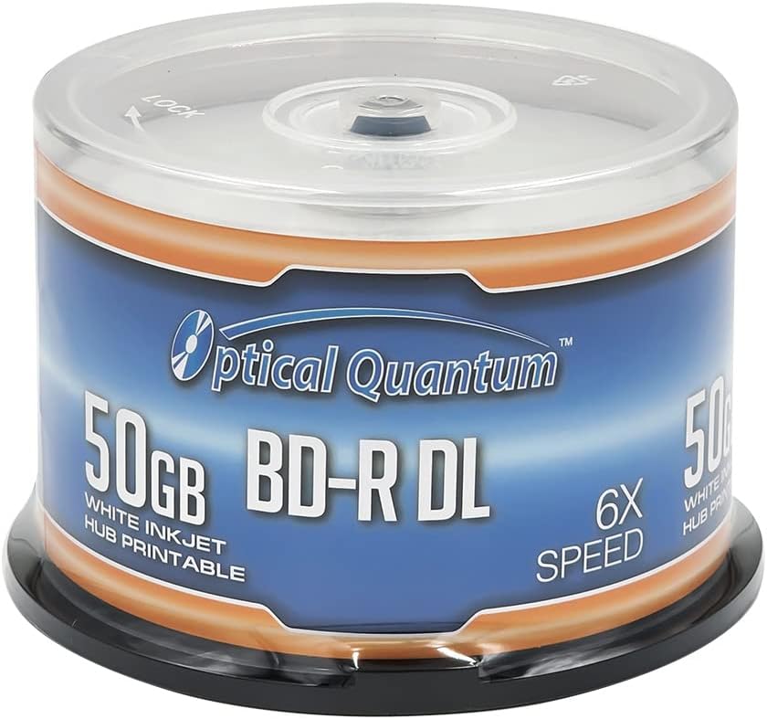 Optical Quantum 6X 50GB BD-R DL Discs for High-Quality Storage