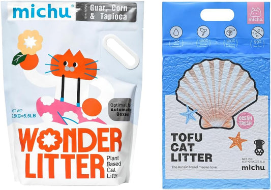 Michu Tofu Cat Litter Natural Clumping for a Cleaner Home