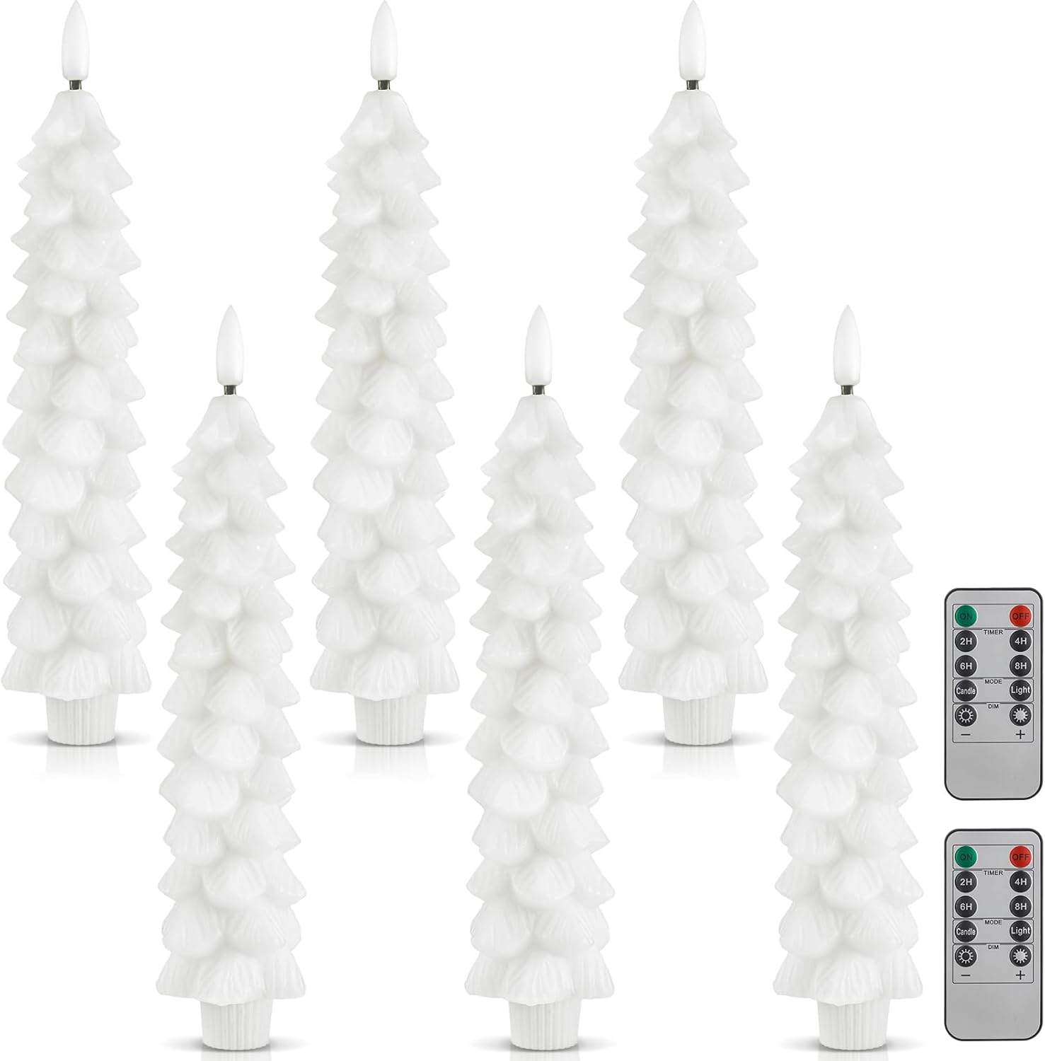 Flameless Taper Candles - 6 Pcs LED Christmas Tree Lights
