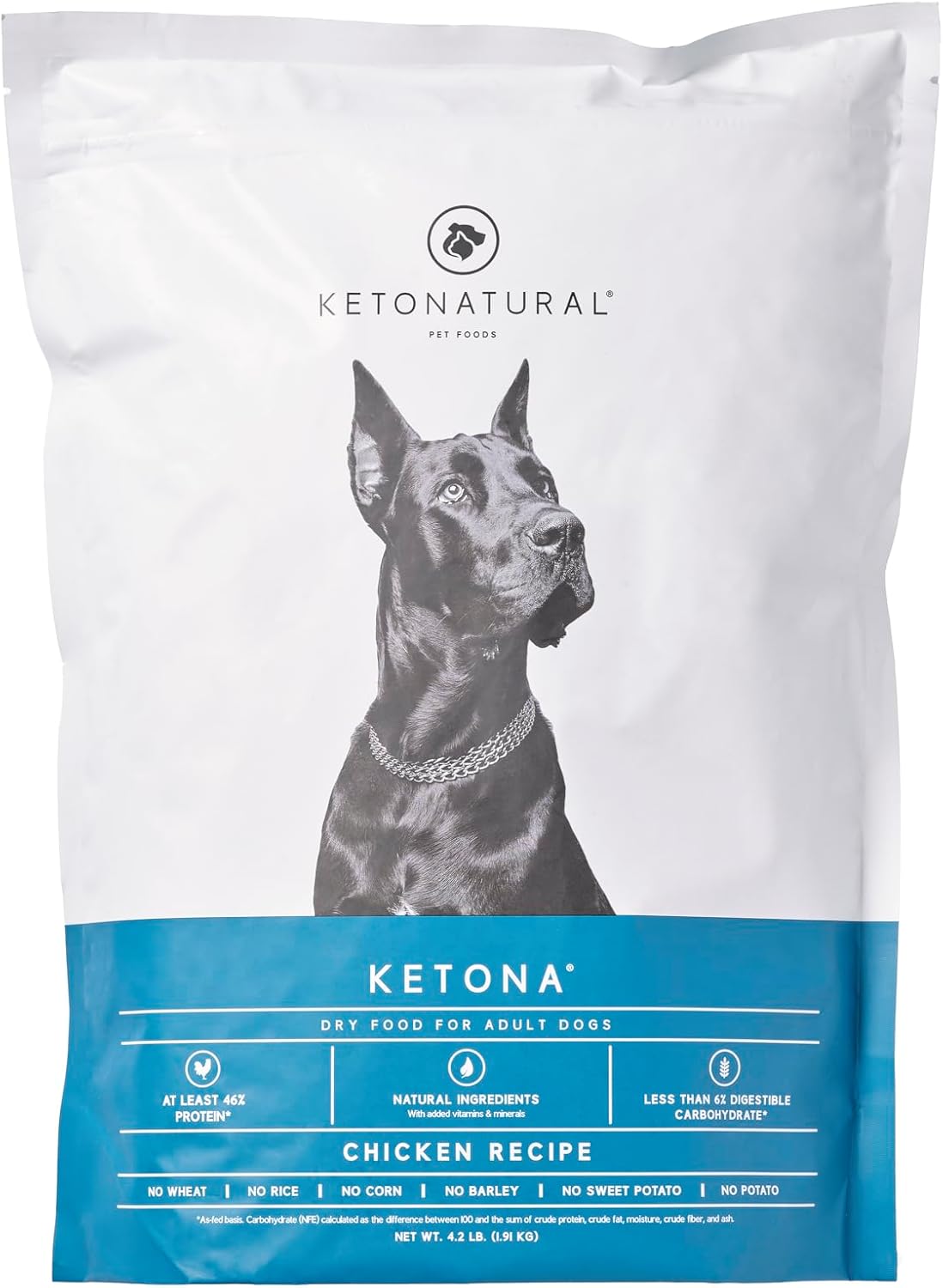 Ketona Chicken Recipe Dry Dog Food - Low Carb, High Protein