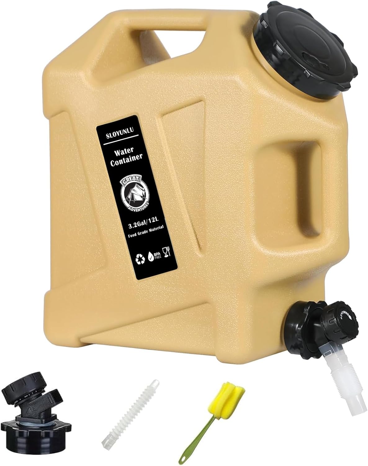 3.2 Gallon Water Jug with Spigot for Camping and Outdoor Use