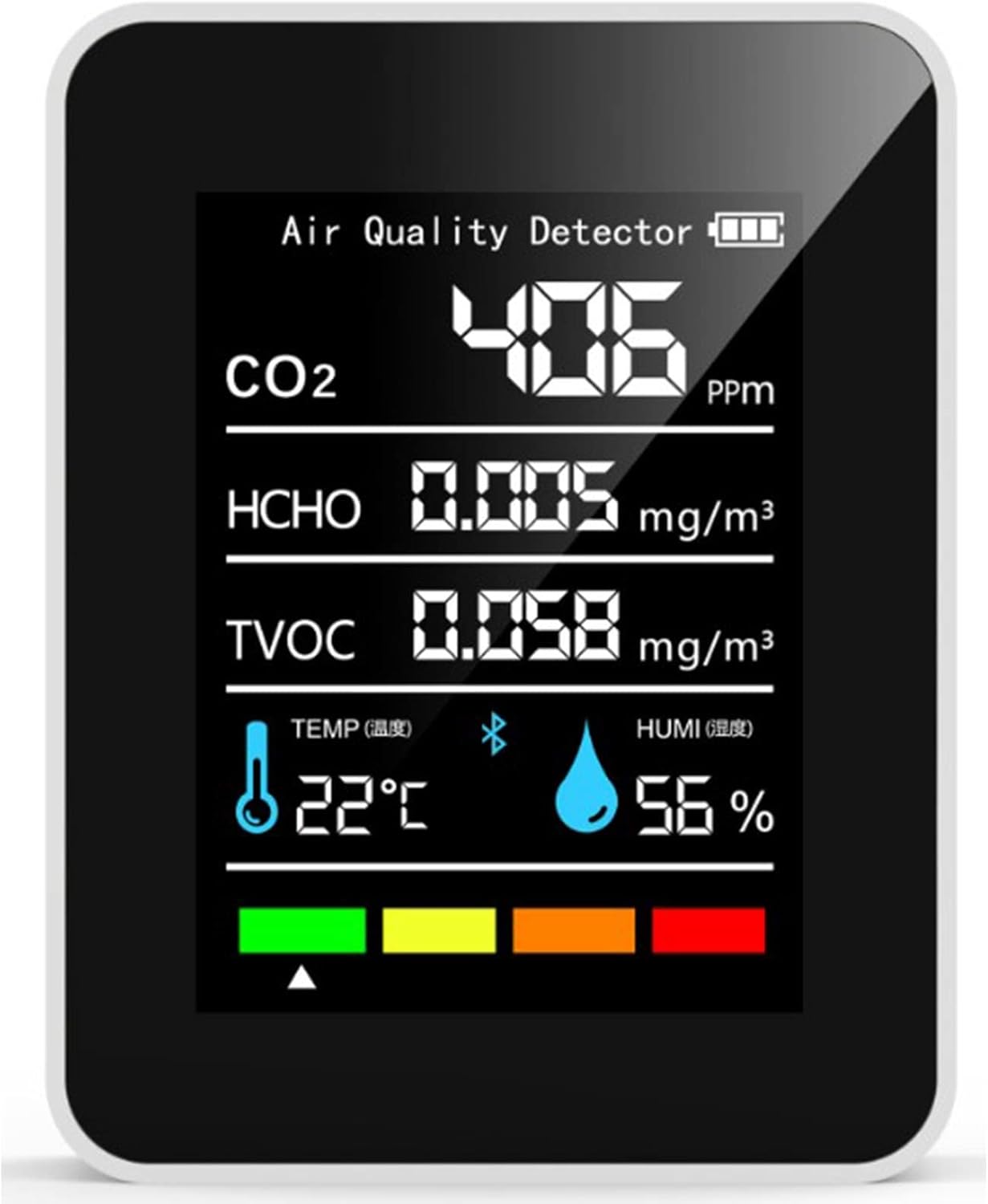 Fydun Portable 5-in-1 Air Quality Monitor - Detects CO2, VOCs & More!