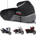 600D Gray Touring Motorcycle Cover for Road King and Street Glide
